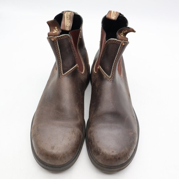 Blundstone Originals 500 Boots Mens US 10 / UK 9 Brown Leather Chelsea Pull On - Picture 2 of 11